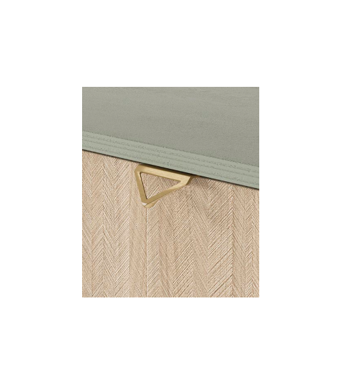Ensemble meuble TV FOREST couleur Chevrons Scandi / Eucalyptus